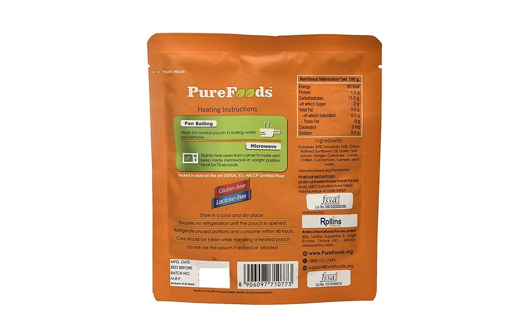Purefoods Punjabi Potatoes    Pack  227 grams